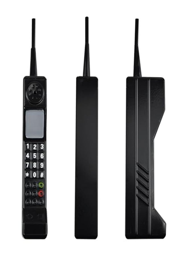 زيرون هاتف زيرون عتيق، هاتف على شكل طوبة، دعامة هاتف قديم الطراز، أجهزة نداء وجهاز تنبيه، هاتف مزيف من التسعينيات لتزيين غرفة المعيشة المنزلية (أسود) - Image 5